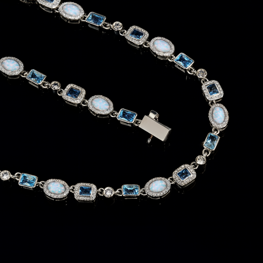 Tranquil Geometry™ Set — Crystal Necklace & Bracelet for Balance & Clarity