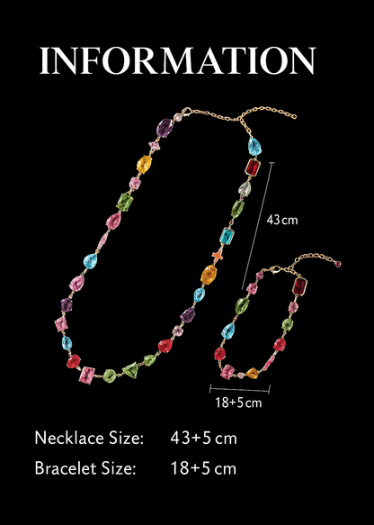 PrismHeart™ Energy Set — Crystal Necklace & Bracelet for Love & Healing