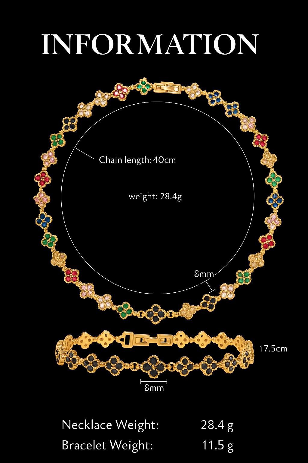 Golden Bloom™ 18K Radiance Set — Gold-Plated Necklace & Bracelet for Love & Renewal