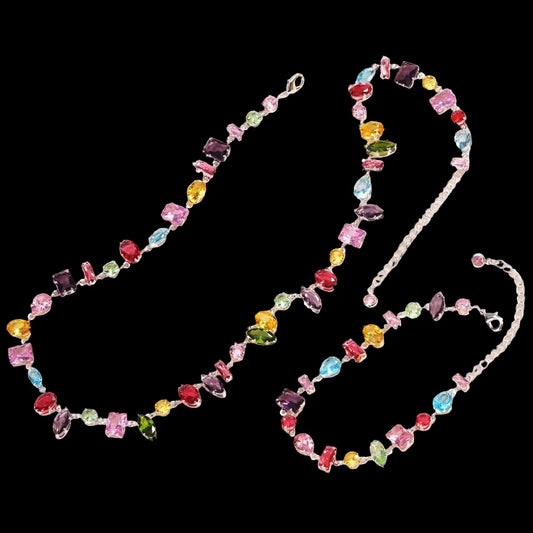 PrismHeart™ Energy Set — Crystal Necklace & Bracelet for Love & Healing