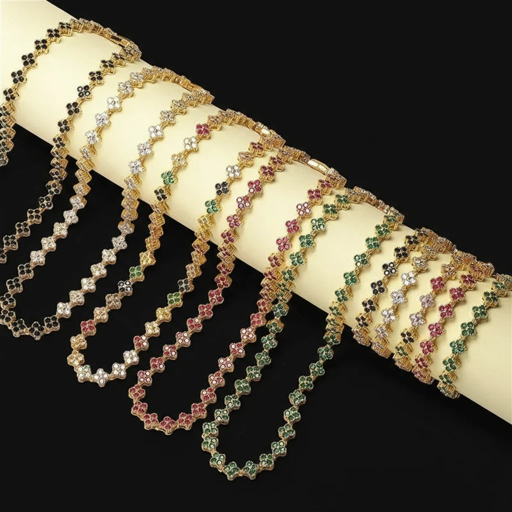 Golden Bloom™ 18K Radiance Set — Gold-Plated Necklace & Bracelet for Love & Renewal