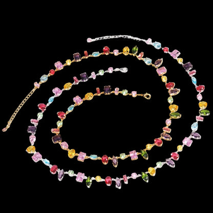 PrismHeart™ Energy Set — Crystal Necklace & Bracelet for Love & Healing