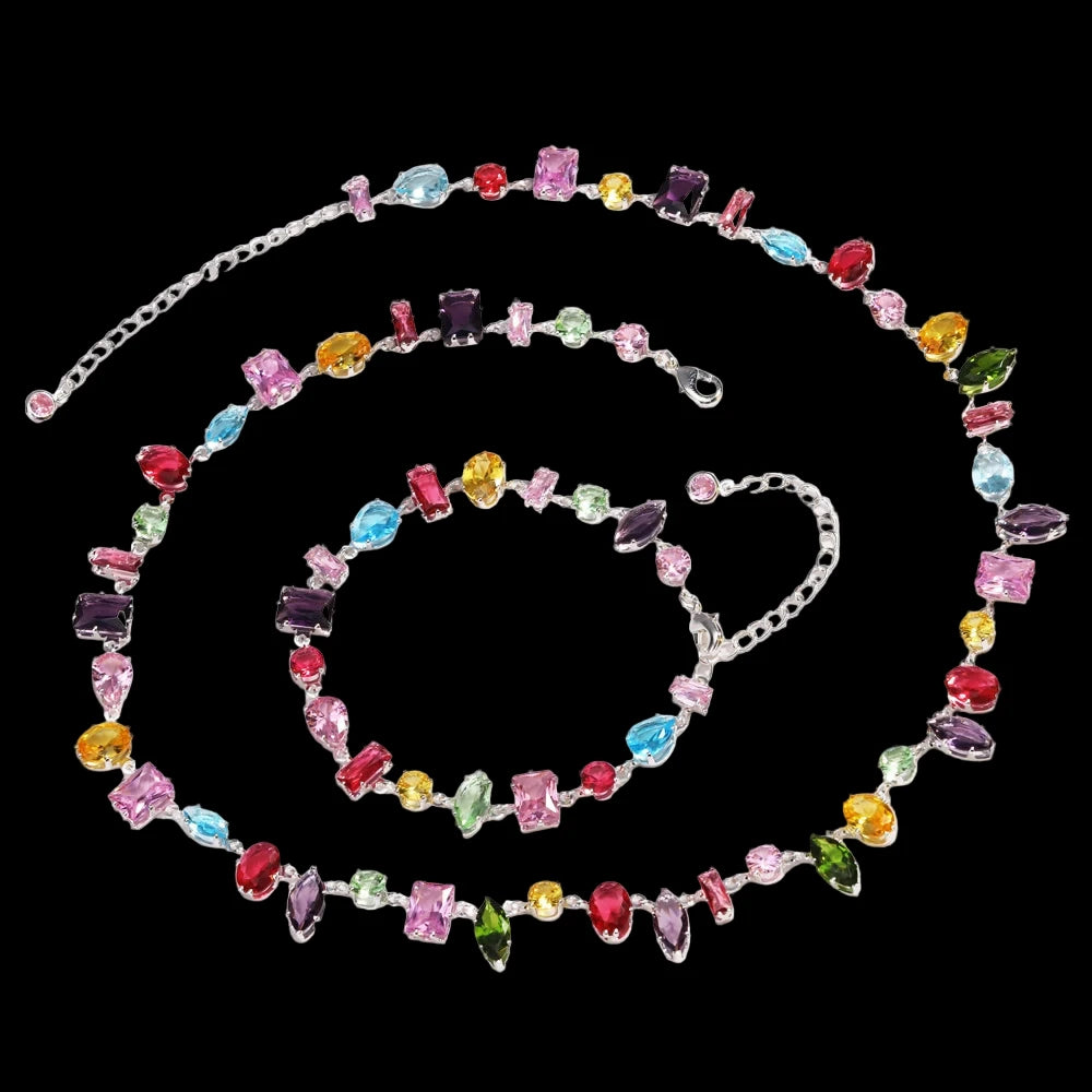 PrismHeart™ Energy Set — Crystal Necklace & Bracelet for Love & Healing